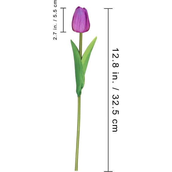 OTGFRF-20 Pcs 10 Colors Artificial Tulip Flowers Stems Real Touch PU Tulips Multicolor Fake Tulip Bouquets Wedding Easter Spring Floral Arrangements Home Table Decorations