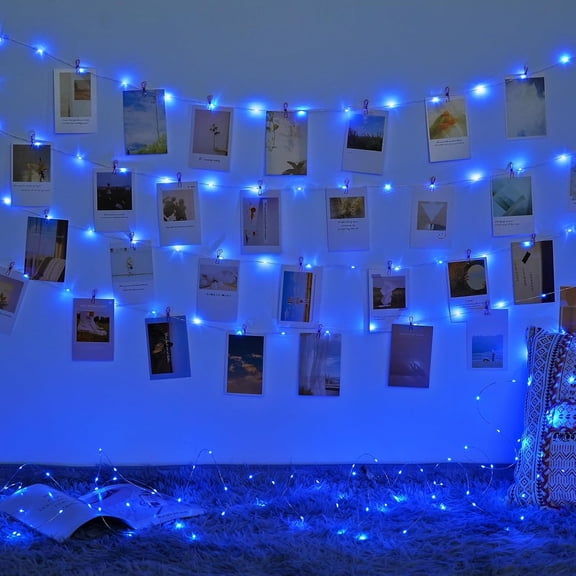 OTGFRF-200 LED Blue Fairy Lights Plug in, 66 ft Christmas Tree Lights Outdoor Waterproof with 8 Modes, Christmas Twinkle Lights for Bedroom Christmas Tree Decor