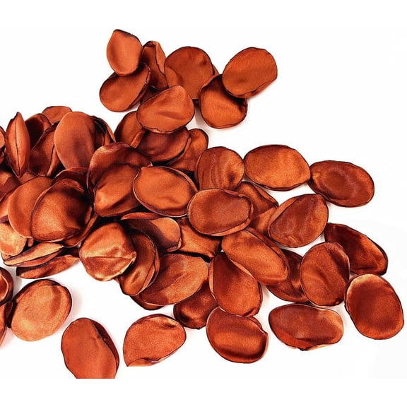 OTGFRF-200pcs Silk Flower Petals Artificial Rose Petals for Wedding Decoration,Fake Flower Petals for Bridal Showers,for Anniversaries and Parties(Rust)