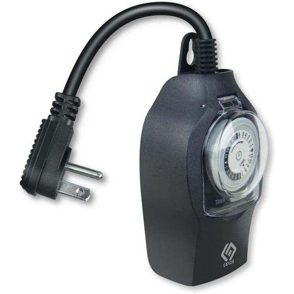 OTGFRF-24 Hour Outdoor Light Timer-programmable in 30 min intervals, Allowing up to 48 on/Off Settings per Day. Features 2 Grounded outlets, Ideal for Home use and Garden Lighting. Rated 15A UL Liste