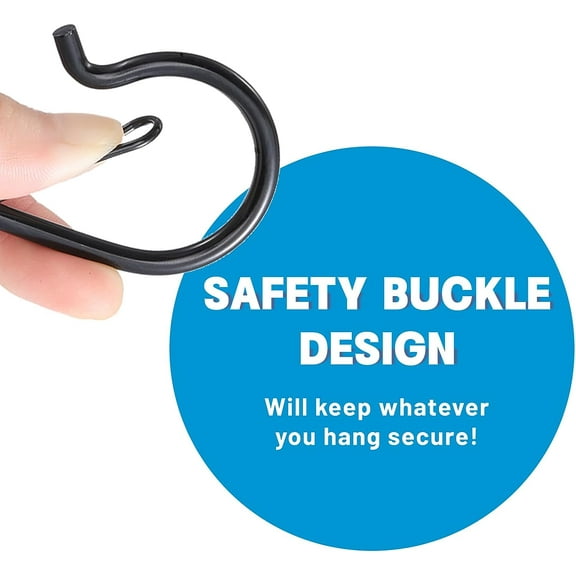 OTGFRF-24 PCS Q-Hanger Hooks, Screw Hooks for Outdoor String Lights, Safety Buckle Design Cup Eye Hook for Hanging Christmas Lights, Plants, Wind Chimes, Mounted on Wall Ceiling, Include 1 Wing Nut D