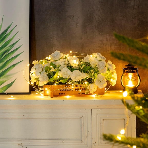 OTGFRF-2Pack Warm White Fairy Lights Battery Operated with Timer, Waterproof 33FT 100LED String Lights Indoor Outdoor, Copper Wire Fairy Lights for Bedroom, Christmas, Parties, Wedding