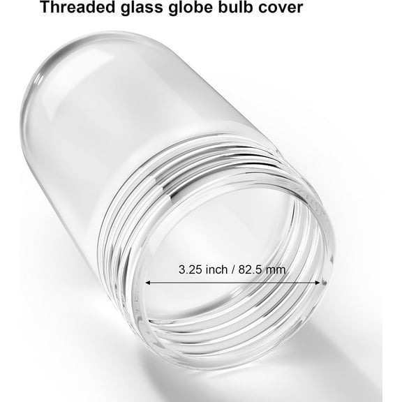 OTGFRF-3.25 Inch Threaded Red Glass Globe Light Cover for Outdoor, Porch, Walkway & Nautical Lighting, Industrial Signal & Decorative Mood Light for Interior and Exterior Use - Vapor Tight, Shatter R