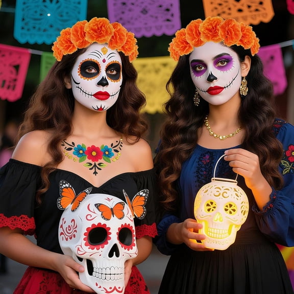 OTGFRF-300PCS Marigold Flower Heads with Stems  Artificial Cempasuchil Flowers for Da de Los Muertos Altar, Day of The Dead Decorations, Halloween, Mexican Party, DIY Garland & Wreath DcorOr