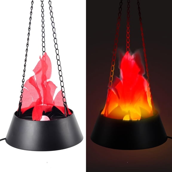 OTGFRF-3D Artificial Fake Fire Flame Light,LED Effect Light Fake Campfire Lamp, Realistic Simulated Prop Flame Lamp for Halloween Christmas Party Festival Table/Hanging Decorations