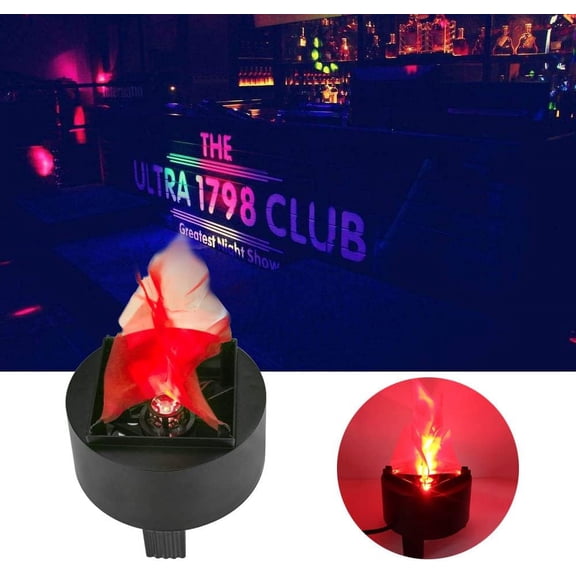 OTGFRF-3D LED Fake Fire Flame Light, Artificial Flickering Flame Lamp Bulb Electric Campfire Effect Indoor for Christmas Halloween Festival Event Party Club Decoration