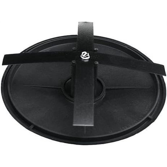 OTGFRF-4" Round Light Pole Top Cap- Black Plastic