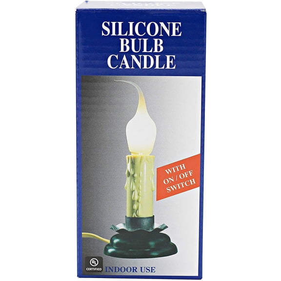 OTGFRF-5 Inch Electric Rustic Country Candle Lamp with On/Off Switch, 5 Foot Ivory Cord, Metal Base and 5W Clear Bulb Included (2)