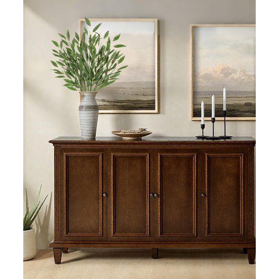 OTGFRF-5 Pcs Artificial Fall Eucalyptus Leaves Greenery Stems for Home Vase Decor, 35" Fake Leaf Branches Plants for Autumn Floral Arrangements, Wedding, Thanksgiving & Party Table Centerpieces, Gree