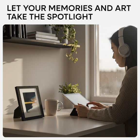 OTGFRF-5x7 Picture Frame Black Wood, High End Oak 5by7 Black Wooden Frames with Mat 4x6 Print, 5 x 7 Frame Matted to 4 x 6 inch Photo, 7x5 Wall or Tabletop Frame, Tempered Glass, Wall Kit, Set of 1