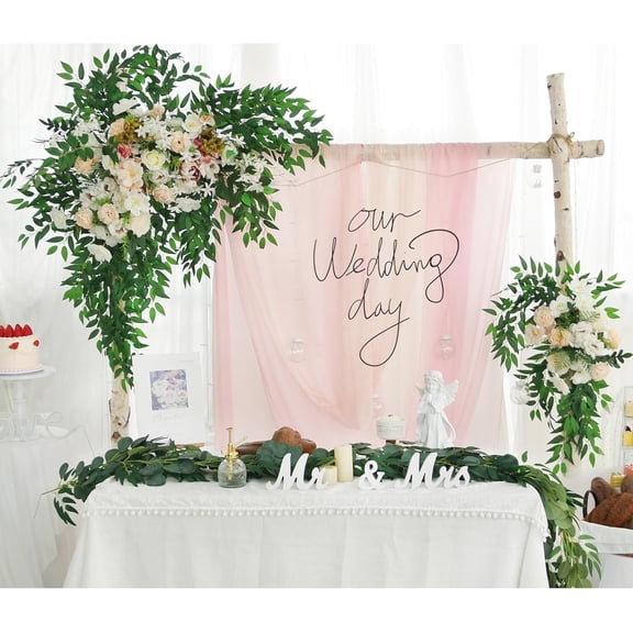 OTGFRF-6 Pack Artificial Italian Ruscus Greenery Stems 23.5'' Faux Green Leaf Bouquet for Vase Bridal Wedding Table Centerpiece Decor