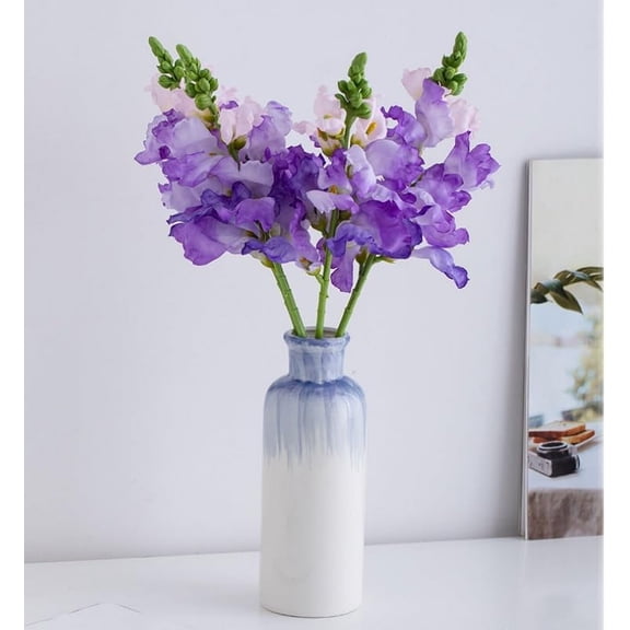 OTGFRF-6 Pieces Artificial Delphinium Flowers,16"Artificial Silk Flowers Hyacinth,Silk Flowers with Stems,Faux Flower Stems for Wedding,Party,Floral Arrangements Home Centerpiece Table Decoration (Pu