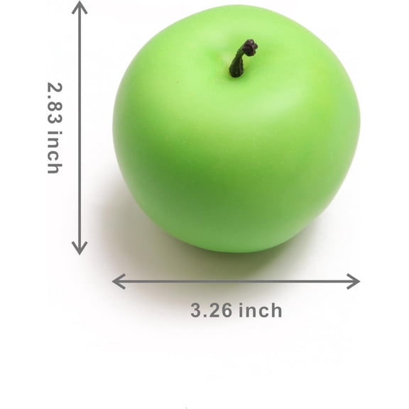 OTGFRF-6PCS Green Artificial Fruit, Foamed Plastic Apples, Decorative Fruits and Green Apples are Very Suitable for Counters, Glass Jars, Dining Tables, Thanksgiving and Christmas Home Decorations