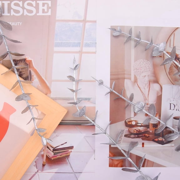 OTGFRF-72 Pcs Silver Eucalyptus Stems Artificial Leaves Faux Eucalyptus Stems Branches 15 inch for Wedding Bouquet Home Decor