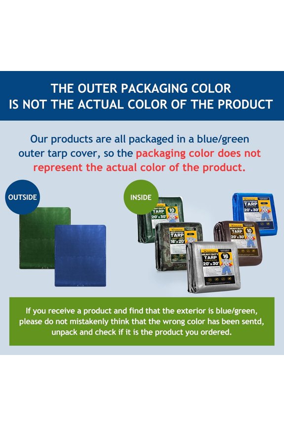 -8x10Ft Tarp Cover 5 MIL Waterproof Poly Tarps, Light Duty Tarpaulin with Grommets, Reinforced Edges, Rip & Tear Proof, Multipurpose Finished Size Tarp for Cars, Boat, Roof, Camping - Blue