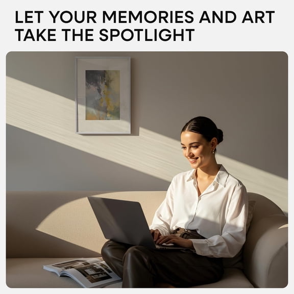 OTGFRF-A3 Picture Frame Silver, High End Metal 11.7 x 16.5 inch Poster Frames with Mat 8.3 by 11.7 for Photo, A3 Size Frames Matted to A4 Art, 11.7x16.5 Wall Hanging Frame, Tempered Glass, Set of 1