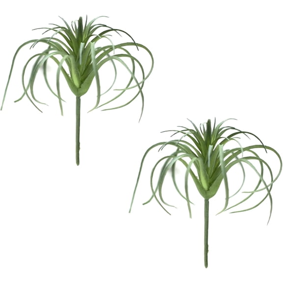 OTGFRF-Artificial Flocking Tillandsia Air Plants Faux Succulents Bromeliads for Indoor/Outdoor Garden and Home Decor, Terrarium Decorations, Arrangements, Office, and Displays (2, Mini Small)