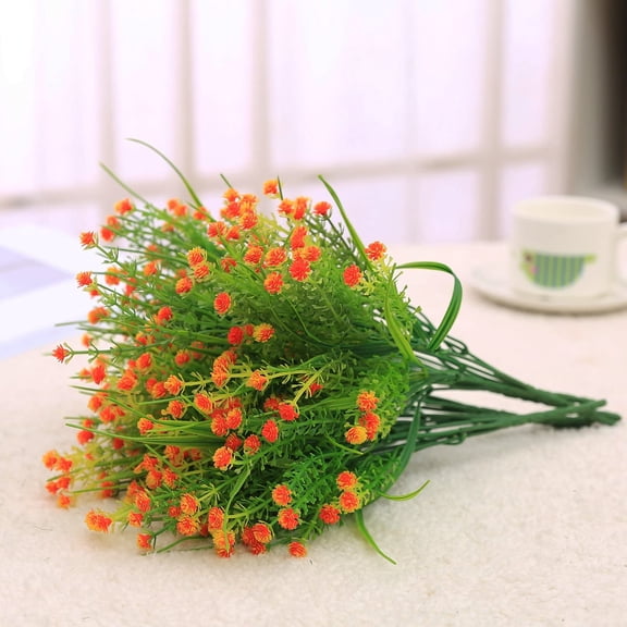 OTGFRF-Artificial Flowers Babysbreath Fake Water Plants Bouquet 6 Bundle Fake Plants Wedding Bridle Bouquet Outdoor Home Office Christmas Decor