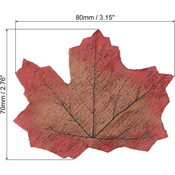 OTGFRF-Artificial Leaves, 500 Pcs Fall Maple Autumn Fake Leaf for Wedding Party Thanksgiving Halloween Decoration, Coffee Red