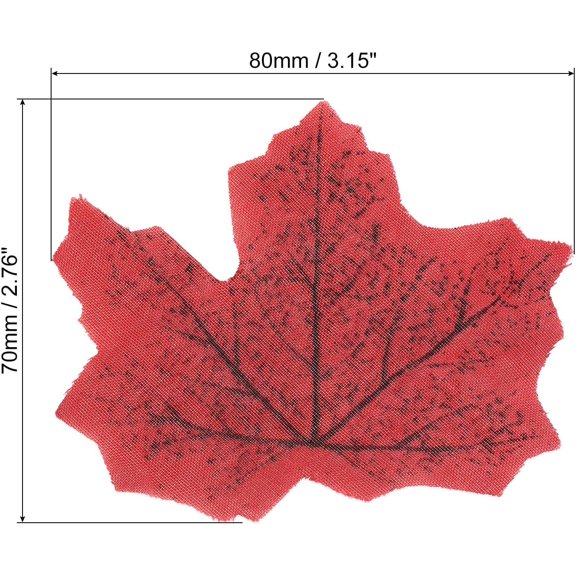OTGFRF-Artificial Leaves, 500 Pcs Fall Maple Autumn Fake Leaf for Wedding Party Thanksgiving Halloween Decoration, Red