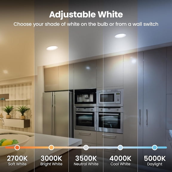 OTGFRF-BR30 LED Light Bulb, 85W Equivalent, Dimmable, 1100 Lumens, 5-Color Adjustable White, 90+ CRI, General Purpose Flood & Track Lighting, 25,000-Hour Lifetime, BR3085DM/6WYCA/2, 2 Pack