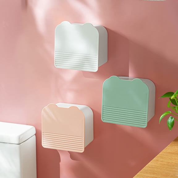 OTGFRF-Bathroom Canisters Organizer Storage Box Container Feminine Day Overnight Pad Holder Cotton Qtip Makeup Sponges Holder,White