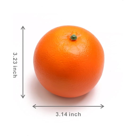 OTGFRF-Caihao 6PCS Simulation Plastic Oranges, Yellow Fake Oranges, Decorative Fruit Bowls, Used for Furniture Decoration, Kitchen Decoration, Window Display and Photo Props