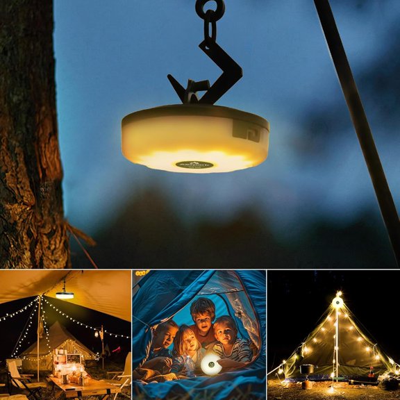 OTGFRF-Camping String Lights Rechargeable, 4 in 1 Quick Storage 32.8FT Outdoor String Lights with 8 Lighting Modes,Portable LED Fairy Lights for Christmas Decor Patio Tents Garden Party Holiday Gift
