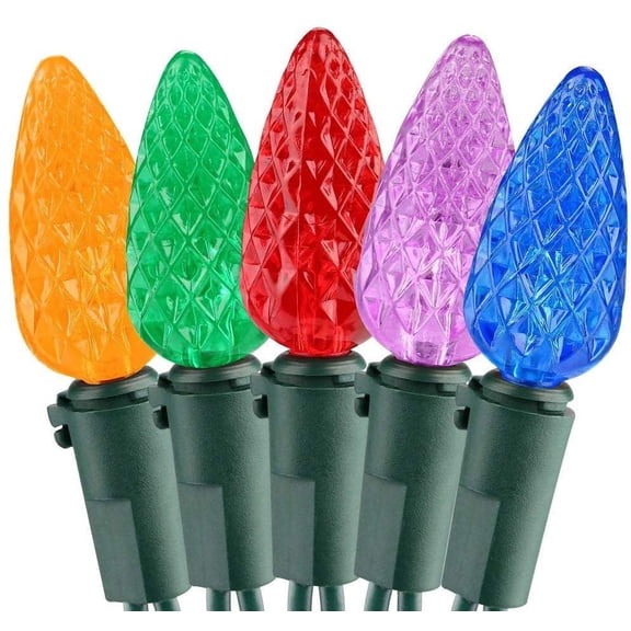 OTGFRF-Christmas Lights 50 LED Strawberry String Light - Fairy Xmas Decor Lighting for Outdoor, Indoor, Patio, Party, Home, Wreath, Garland, Christmas Tree Decoration. (C6-Multi Color)