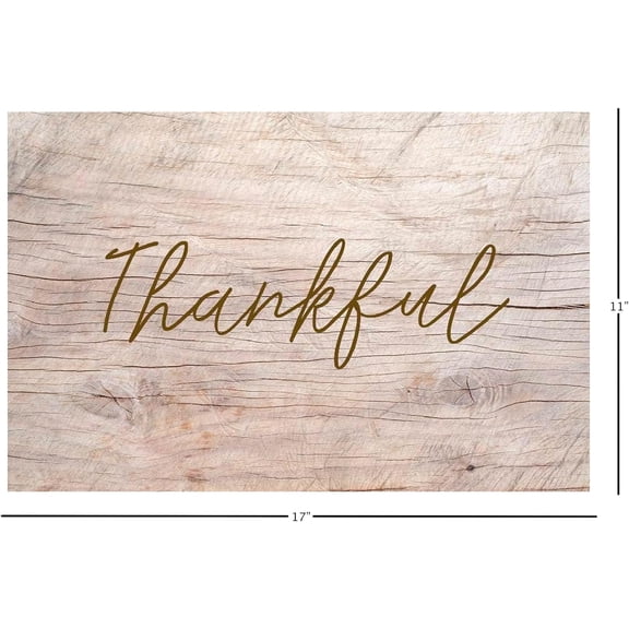 OTGFRF-Christmas Placemats for Dining Table Decor, Thankful Table Mats, Friendsgiving Place Setting, Paper, Disposable, Country Rustic Farmhouse Style Pk 25