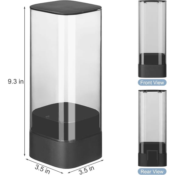 OTGFRF-Cup Dispenser, Pull Type Wall Mount Cup Holder for Water Cooler Fit 3oz-5oz Disposable Paper and Plastic Cups, Bathroom Mouthwash Cup Dispenser for Home, Office, Gym, Hospital (Black)