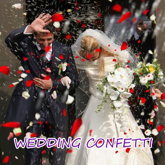 OTGFRF-Dried Real Rose Petals, Natural Preserved Dry Flower Petals for Wedding Party Dinner Table Decor, Romantic Night for Her Set, Engagement, Bridal Shower, Valentine's Day, Confetti (1.6oz, Red)