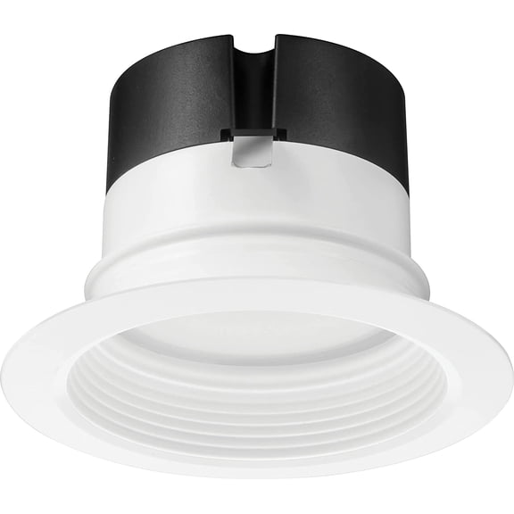 OTGFRF-E Series 4" LED Ceiling Light, Baffle Trim Recessed Lighting with 5-in-1 Switchable White Color, 700 Lumens, Wet Rated LED Downlight, Dimmable, White, 12-Pack
