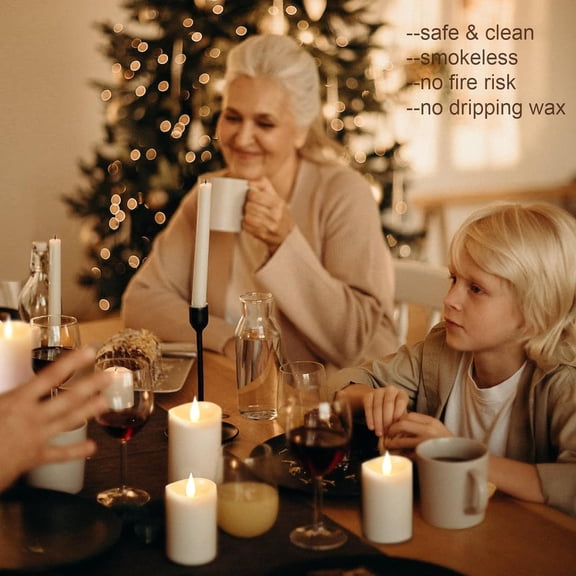 OTGFRF-Flameless LED Candles with Remote Control, 4"x 8.3"Flickering 3D Moving Flame Battery Operated Candles in Real Wax Shell for Indoor Use, Home Decor White