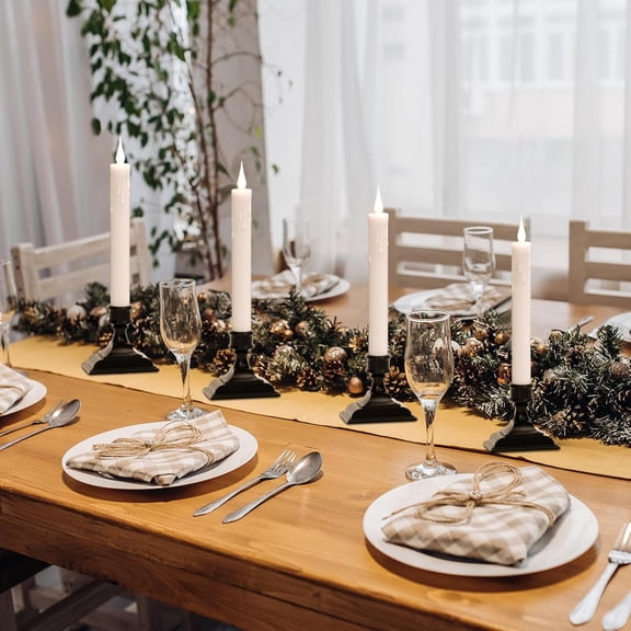 OTGFRF-Flameless Window Candles with Remote Timer, 4 Pack White LED Flickering, Dripping Wax Effect, Suction Cups Included