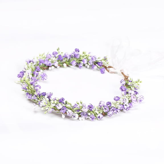 OTGFRF-Floral Headpiece Garland Halo Maternity Photo Shoot Flower Crown Eucalyptus Leave Headband Wedding Headpiece