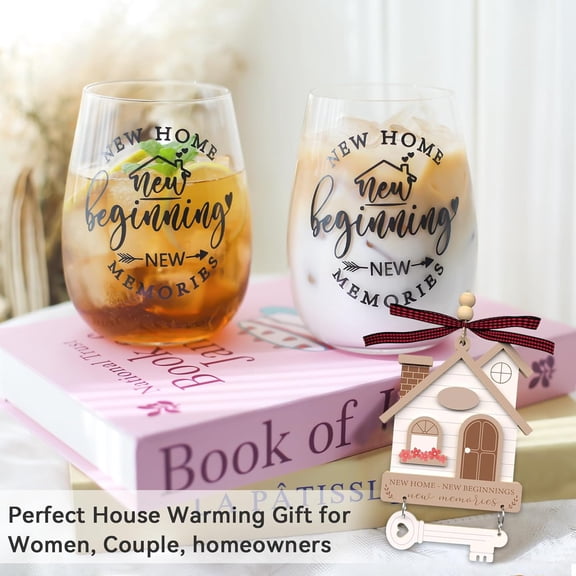 OTGFRF-Housewarming Gifts for New Home Closing Gifts for Home Buyers, House Warming wine glasses for Men Women Couple Families Friends Coworkers, First House Present Ideas