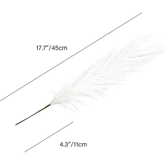 OTGFRF-Ivory Silk Pampas Grass Bouquet 20 Stems 17.7in Fluffy Artificial Pampas with Bendable Stems for Thanksgiving and Christmas Decorations Wedding Centerpiece Home Boho Dcor