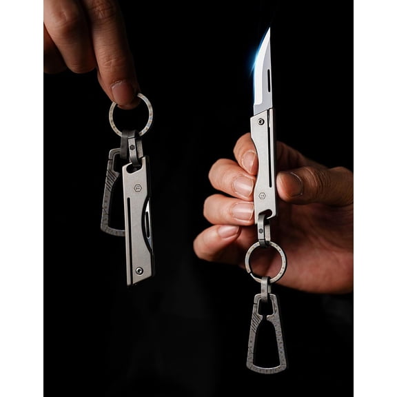 OTGFRF-KK06M Titanium Folding Pocket Knife- Razor Sharp Folding Blade, Lightweight EDC Tool For Camping And Everyday Carry (Grey)