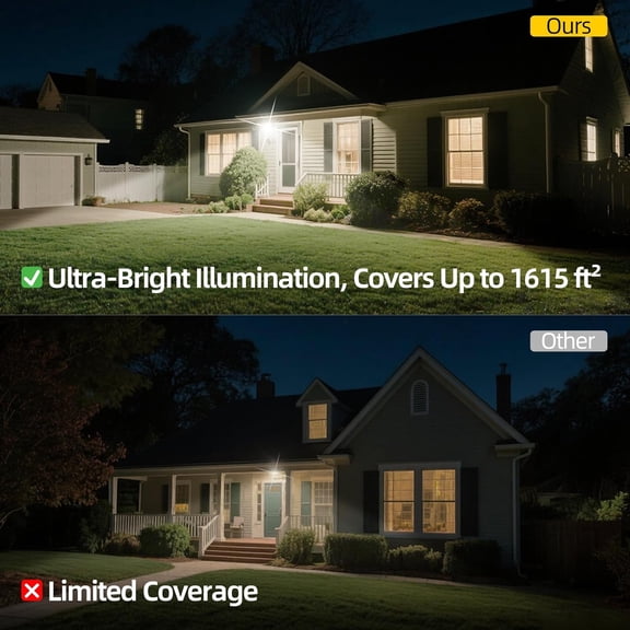 OTGFRF-LED Flood Light 200W Equivalent  150W Plug-in Outdoor Spotlight, 6500K Bright Daylight, IP65 Waterproof Security Light for Driveway, Building, Warehouse, Front Yard