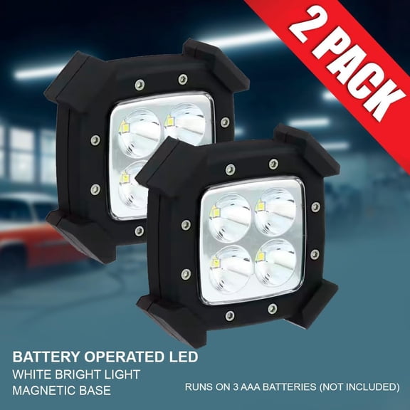 OTGFRF-LED Magnetic Rugged Portable Puck Light 3.5" in 50 Lumens Per Light Rugged Casing for Versatility Indoor/Outdoor Mountable with Screws or Strong Magnet on Rear Two Level Brightness Tap Touch (