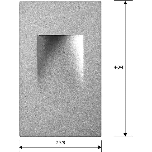 OTGFRF-LED Stair Lights Indoor - Step Lights Outdoor Stair Light 3 Watt, Warm White Stairway Lighting for Outdoor and Indoor Stairs 3000K Concrete, Home Theater Lighting - Silver Finish, Vertical