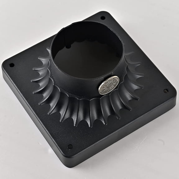 OTGFRF-Lighting Outdoor Post Light Mounting Base 2 Pack, Traditional Cast Aluminum Pier Mount Base with Matte Black Finish, 5.5" W x 5.5" D x 3.25" H