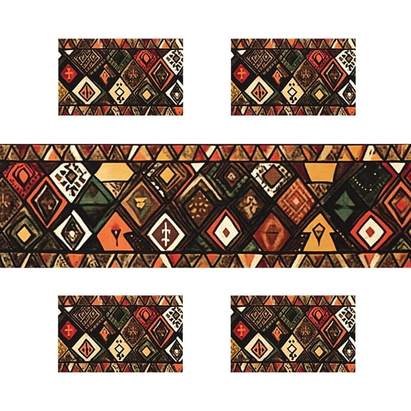 OTGFRF-Merry Christmas Vintage Table Runners and Placemats Set of 4, Abstract Painting Design Woven Fabric Coasters for Dining Table, Kitchen, Party Decor (Symbol-1, Set of 4)