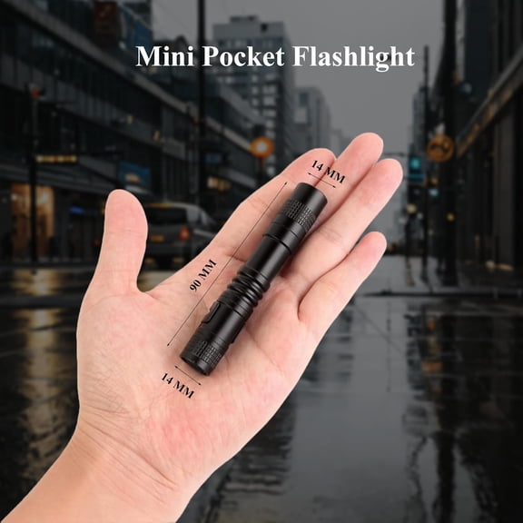 OTGFRF-Mini Flashlight, 8 Pack Pocket Flashlight, Small Pen Light Flashlights with Clip, AAA Battery Powered Portable Pen Flashlights Ideal for Emergency Repair Camping and Outdoor Use White Light