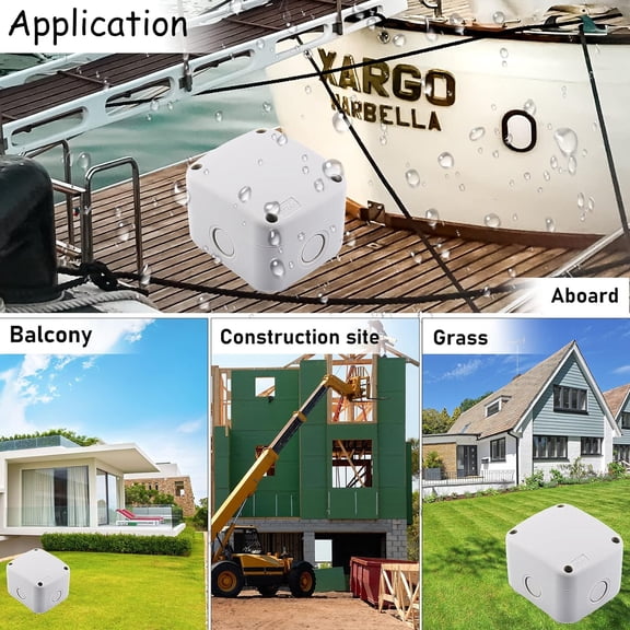 OTGFRF-Nineleaf Waterproof Junction Box,IP66 Weatherproof Electrical Project Boxes,3.3X 2.8 x 2.3 inch,Universal PVC/ABS Plastic Project Enclosure Box,White