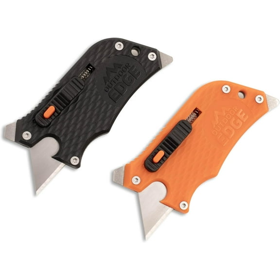OTGFRF-Outdoor Edge SlideWinder - Utility Knife Multitool with Standard Replaceable Razor Blade, Screwdrivers, Prybar, Bottle Opener and Pocket Clip with Locking Auto-Retracting Blade