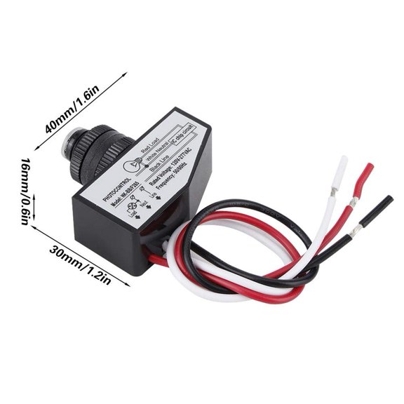 OTGFRF-Photoelectric Switch Light Control, Auto On/Off Sensor for Outdoor Lighting, Compatible with LED CFL Incandescent Bulbs Dusk Dawn