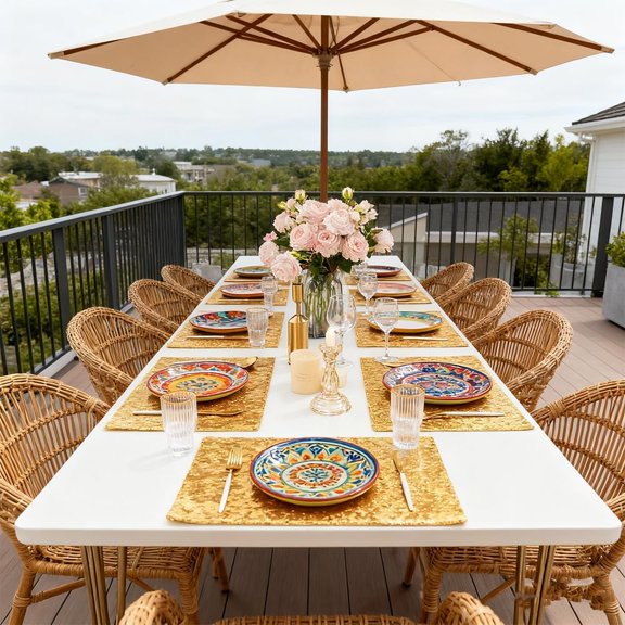 OTGFRF-Placemats for Dining Table Set of 6 Heat Resistant Place Mats, Non-Slip Sequin Table Mats for Kitchen Table Machine Washable (Gold, 6)