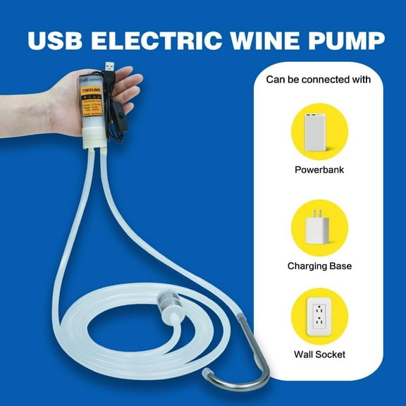 OTGFRF-Portable USB Electric auto siphon Self Priming Pump for Bottling Home Brew Beer,Wine, Beverages and Kombucha,Food Grade Water Transfer Pump With 6.5 Feet hose,2L/min,Low Noise